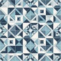 Geometric pattern consisting of repeated square tiles, each divided into triangles and Royalty Free Stock Photo