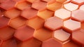 geometric pattern with copper hexagons creating an abstract background Royalty Free Stock Photo