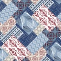 Geometric and seamless pattern.Silk scarf design, fashion textile.