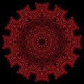Geometric pattern design red mandala Royalty Free Stock Photo