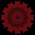 Geometric pattern design red mandala Royalty Free Stock Photo
