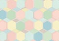 Geometric pattern features an array of hexagons in a pastel color Royalty Free Stock Photo