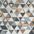 Geometric pattern featuring an array of overlapping triangles in various shades of gray Royalty Free Stock Photo