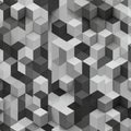 Geometric pattern featuring an array of three-dimensional cubes in varying shades of Royalty Free Stock Photo