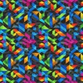 Triangles and polygons, arranged in a repeating sequence, creating Royalty Free Stock Photo