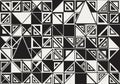 Geometric pattern featuring a black and white triangular motif. The Royalty Free Stock Photo