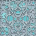 Geometric pattern featuring a grid of interlocking circles and Royalty Free Stock Photo