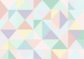 Geometric pattern featuring a grid of triangles in soft pastel hues of pink, blue, green, Royalty Free Stock Photo