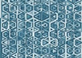 Geometric pattern featuring interconnected hexagons and triangles, creating an intricate, optical Royalty Free Stock Photo