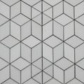 Geometric pattern featuring interlocking cubes, creating a three-dimensional optical Royalty Free Stock Photo