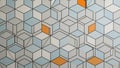 Geometric pattern featuring interlocking cubes in an isometric design Royalty Free Stock Photo