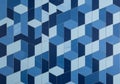 Geometric pattern featuring interlocking hexagonal tiles in varying Royalty Free Stock Photo