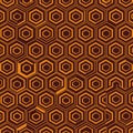 Geometric pattern featuring interlocking hexagons. The design uses a color palette of Royalty Free Stock Photo