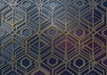 Geometric pattern featuring interlocking hexagons and diamonds Royalty Free Stock Photo