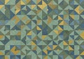 Geometric pattern featuring a mosaic of triangles and diamond shapes in a repeating Royalty Free Stock Photo