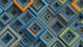 Concentric square frames, creating a three-dimensional illusion Royalty Free Stock Photo