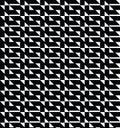 Geometric pattern featuring a repeating design of black and white shapes. Royalty Free Stock Photo
