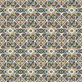 A geometric pattern featuring a repeating design in shades of brown, Royalty Free Stock Photo