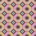 Geometric pattern featuring a repeating diamond motif. Royalty Free Stock Photo