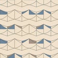 Geometric pattern featuring repeating shapes with curved and Royalty Free Stock Photo