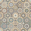 A geometric pattern featuring a series of concentric circles in various sizes Royalty Free Stock Photo