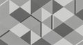 Geometric pattern featuring a series of 3D cubes in various shades of gray, arranged in a repeating Royalty Free Stock Photo