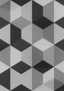 Geometric pattern featuring a series of interconnected cubes Royalty Free Stock Photo