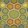 Geometric pattern featuring a series of interlocking hexagons with layere Royalty Free Stock Photo