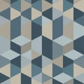 Geometric pattern featuring a series of three-dimensional cubes Royalty Free Stock Photo