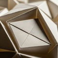 Geometric pattern featuring a series of three-dimensional shapes, likely craft Royalty Free Stock Photo
