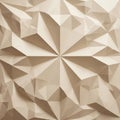 Geometric pattern featuring a series of three-dimensional, triangular facets creating a star-like Royalty Free Stock Photo