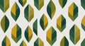 Geometric pattern featuring stylized leaf shapes arranged in a repeated sequence. Each leaf is Royalty Free Stock Photo