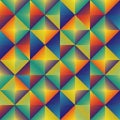 Geometric pattern featuring symmetrical squares divided into four triangles Royalty Free Stock Photo