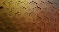 Geometric pattern featuring a three-dimensional hexagonal design. The surface is Royalty Free Stock Photo
