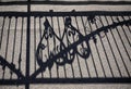 Geometric pattern fence shadow