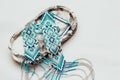 Geometric pattern on the gerdan ornament, Ukrainian beaded ornament, amulet.