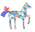 Geometric pattern horse