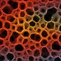 Geometric pattern of interconnected hexagonal shapes resembling a honeycomb Royalty Free Stock Photo