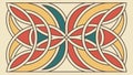 Geometric pattern with interlocking cross or knot design vector design Generative AI Royalty Free Stock Photo