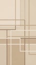 Geometric Pattern of Intersecting Lines and Rectangles in Beige and Brown Tones 2ddd Royalty Free Stock Photo