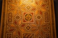 Geometric pattern mosaic in Zeugma Mosaic Museum Royalty Free Stock Photo