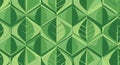 Geometric pattern with overlapping stylized leaves in various shades of green. The design consists Royalty Free Stock Photo