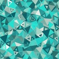 Geometric pattern with overlapping triangles in shades of teal, Royalty Free Stock Photo