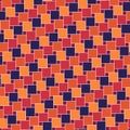 Geometric pattern. Pythagorean tiling. Squares tessellation. Repeated color checks ornament. Square, check shapes background.