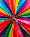 Geometric pattern of Rainbow Sphere, background, close up, top view Royalty Free Stock Photo