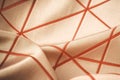 Geometric pattern red linen. Generate Ai Royalty Free Stock Photo