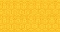 With repeating hexagonal shapes in a monochromatic yellow color Royalty Free Stock Photo