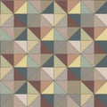 Geometric pattern with a repeating triangular design, forming a grid of squares. Each Royalty Free Stock Photo