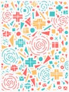 Geometric pattern 80s style. Colorful design for poster