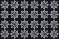 Geometric pattern seamless eight-pointed star line black and white